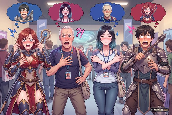 Everyone on Earth swapped at once. These two got each other.